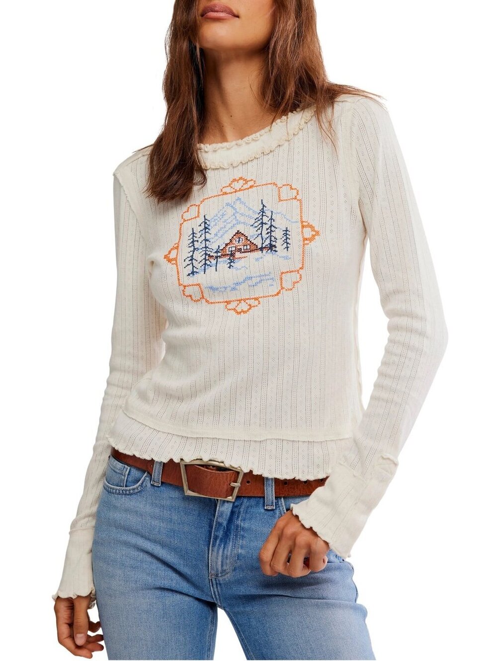 Free People We The Free Through The Woods Tee NWT XL